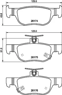HELLA MAZDA Гальмівні колодки 3 (BP) 1.5 SKYACTIV-G 18- HELLA PAGID 8DB355040101