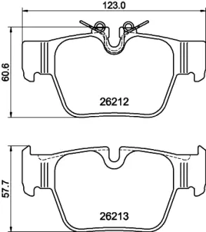 HELLA BMW колодки гальмівні задні F44, F39, MINI HELLA PAGID 8DB355040581