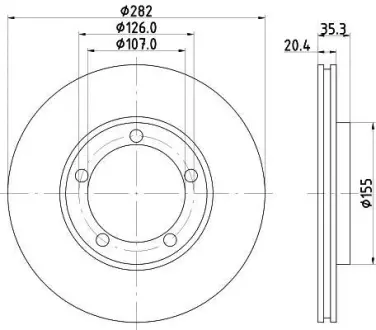 Тормозной диск HELLA PAGID 8DD355100011