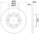 Тормозной диск HELLA PAGID 8DD355100031 (фото 4)