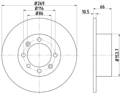 Тормозной диск HELLA PAGID 8DD355100091
