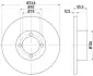 Тормозной диск HELLA PAGID 8DD355100141 (фото 1)