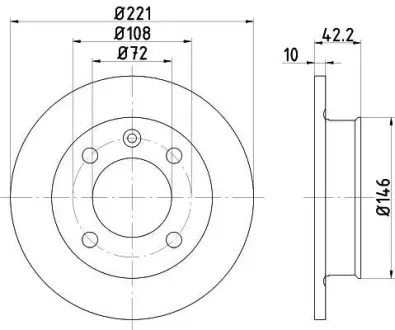 Тормозной диск HELLA PAGID 8DD355100171
