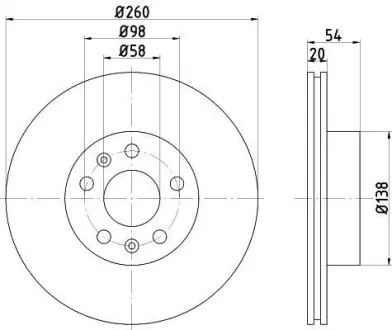 Тормозной диск HELLA PAGID 8DD355100231