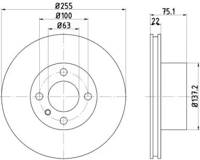 Тормозной диск HELLA PAGID 8DD355100251