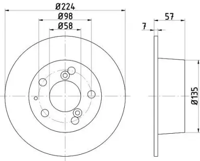 Тормозной диск HELLA PAGID 8DD355100271