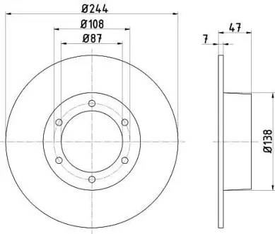 Тормозной диск HELLA PAGID 8DD355100281