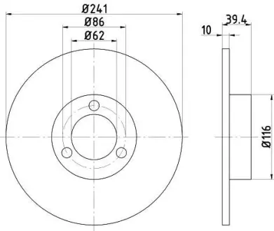 Тормозной диск HELLA PAGID 8DD355100311