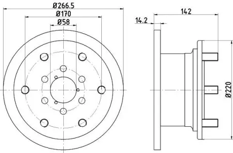 Тормозной диск HELLA PAGID 8DD355100371