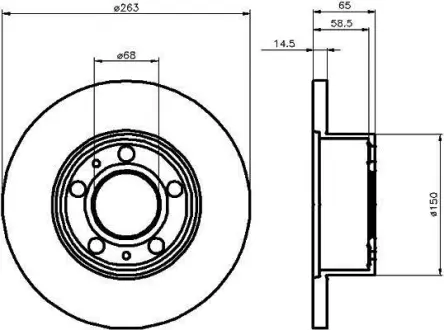 Тормозной диск HELLA PAGID 8DD355100451