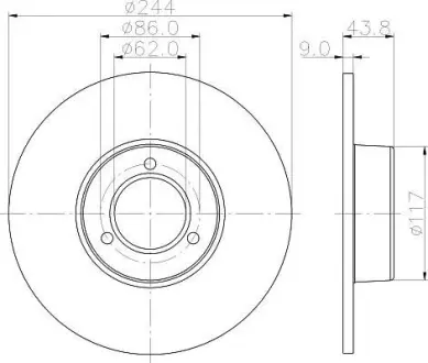 Тормозной диск HELLA PAGID 8DD355100481