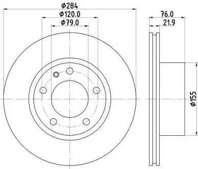Тормозной диск HELLA PAGID 8DD355100501