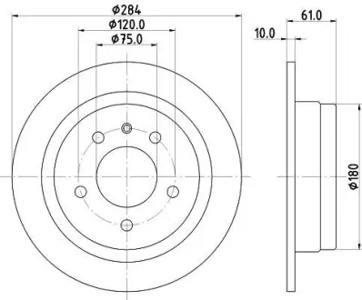 Тормозной диск HELLA PAGID 8DD355100511