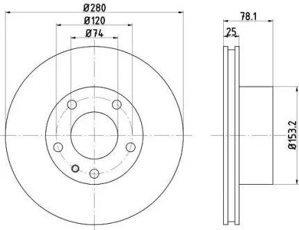 Тормозной диск HELLA PAGID 8DD355100551