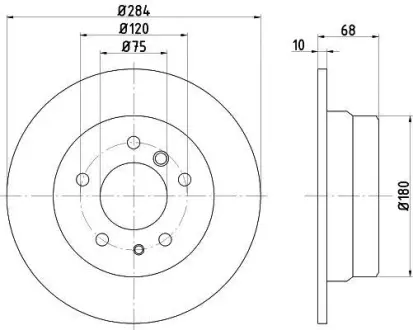Тормозной диск HELLA PAGID 8DD355100661