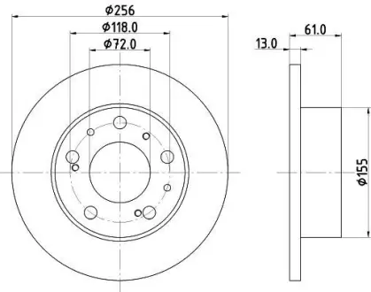 Тормозной диск HELLA PAGID 8DD355100701