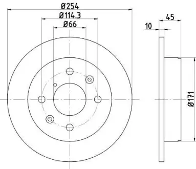 Тормозной диск HELLA PAGID 8DD355100781