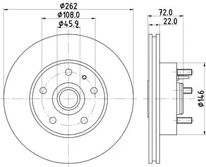 Тормозной диск HELLA PAGID 8DD355100881