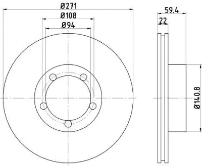 Тормозной диск HELLA PAGID 8DD355101021