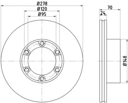 Тормозной диск HELLA PAGID 8DD355101031