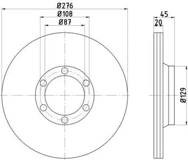 Тормозной диск HELLA PAGID 8DD355101161