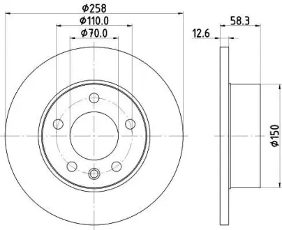 Тормозной диск HELLA PAGID 8DD355101411