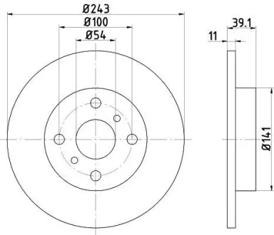 Тормозной диск HELLA PAGID 8DD355101441