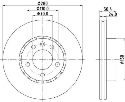 Тормозной диск HELLA PAGID 8DD355101511