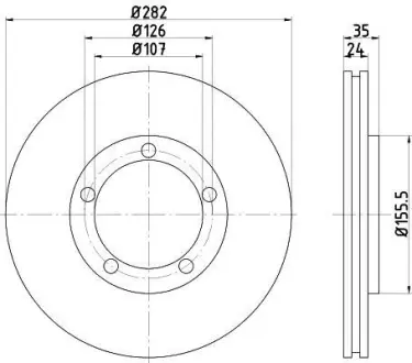 Тормозной диск HELLA PAGID 8DD355101521