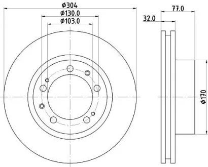 Тормозной диск HELLA PAGID 8DD355101541