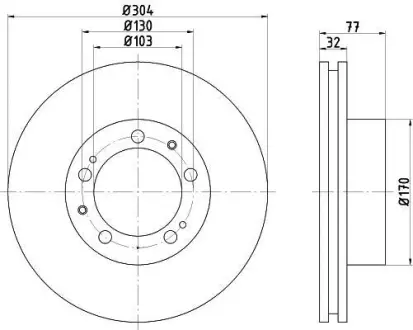 Тормозной диск HELLA PAGID 8DD355101551