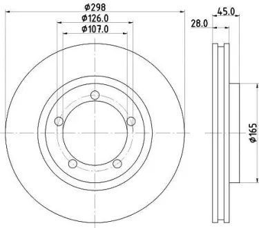 Тормозной диск HELLA PAGID 8DD355101571