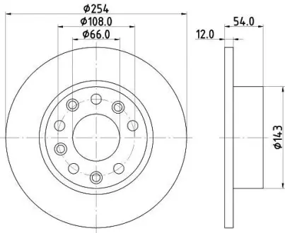 Тормозной диск HELLA PAGID 8DD355101581