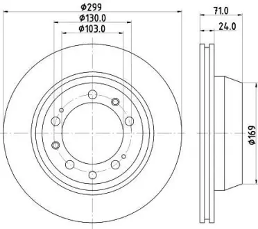 Тормозной диск HELLA PAGID 8DD355101821