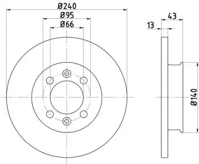 Тормозной диск HELLA PAGID 8DD355101891