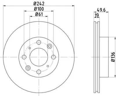 Тормозной диск HELLA PAGID 8DD355101921