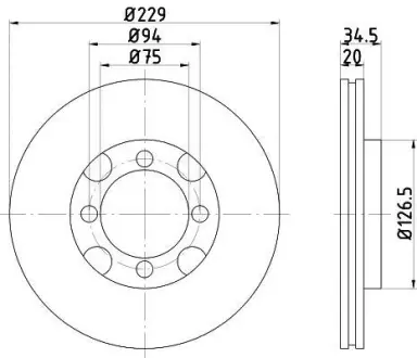 Тормозной диск HELLA PAGID 8DD355101991