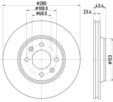 Тормозной диск HELLA PAGID 8DD355102081