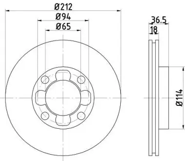 Тормозной диск HELLA PAGID 8DD355102111
