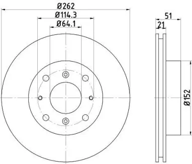 Тормозной диск HELLA PAGID 8DD355102121