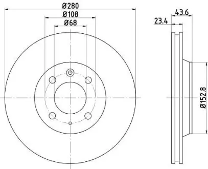 Тормозной диск HELLA PAGID 8DD355102401