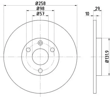 Тормозной диск HELLA PAGID 8DD355102421