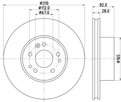 Тормозной диск HELLA PAGID 8DD355102701
