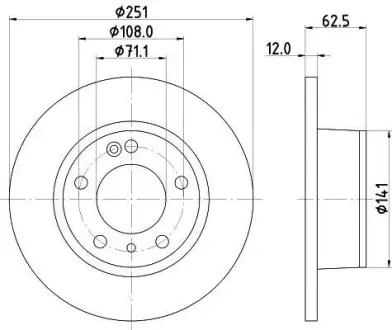Тормозной диск HELLA PAGID 8DD355103021