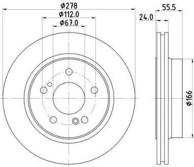 Тормозной диск HELLA PAGID 8DD355103041