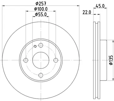 Тормозной диск HELLA PAGID 8DD355103181
