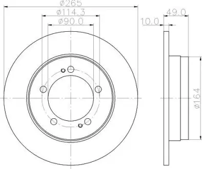 Тормозной диск HELLA PAGID 8DD355103321