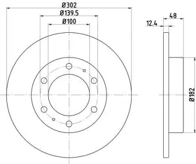 Тормозной диск HELLA PAGID 8DD355103351