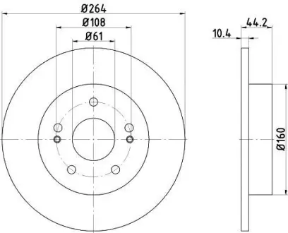Тормозной диск HELLA PAGID 8DD355103541