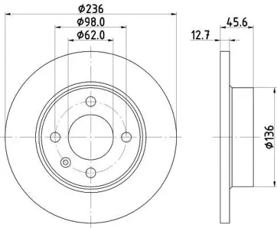 Тормозной диск HELLA PAGID 8DD355103571